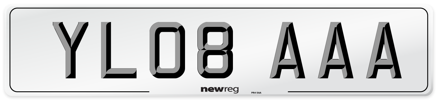 YL08 AAA Number Plate from New Reg